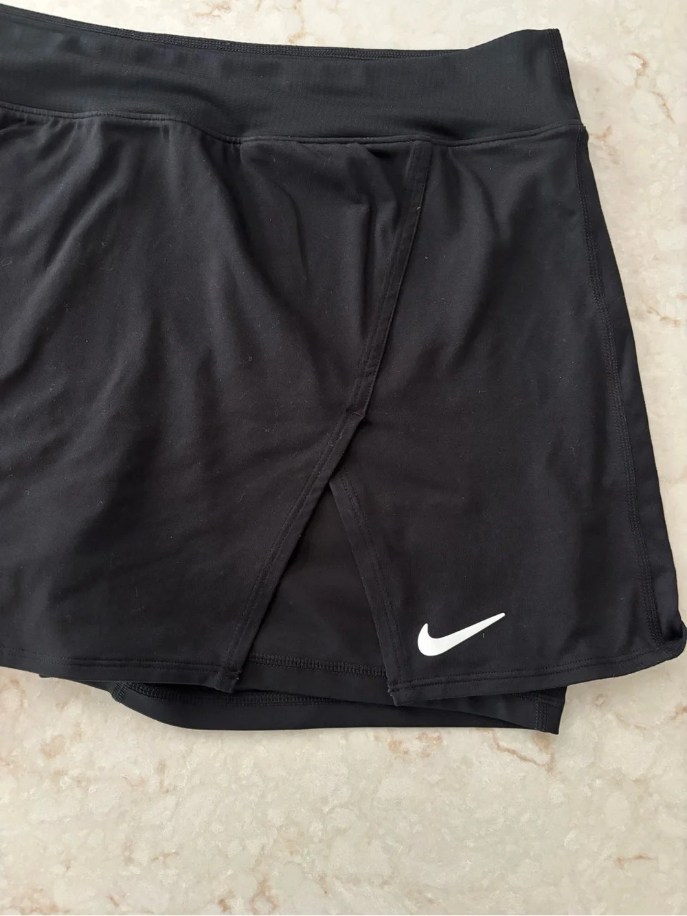 Nike Black Athletic Skort with White Swoosh